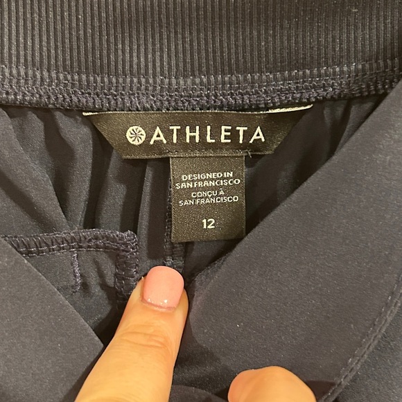 Athleta Women's Brooklyn Mid Rise Ankle Pants Navy Blue Size 12 - Picture 10 of 10